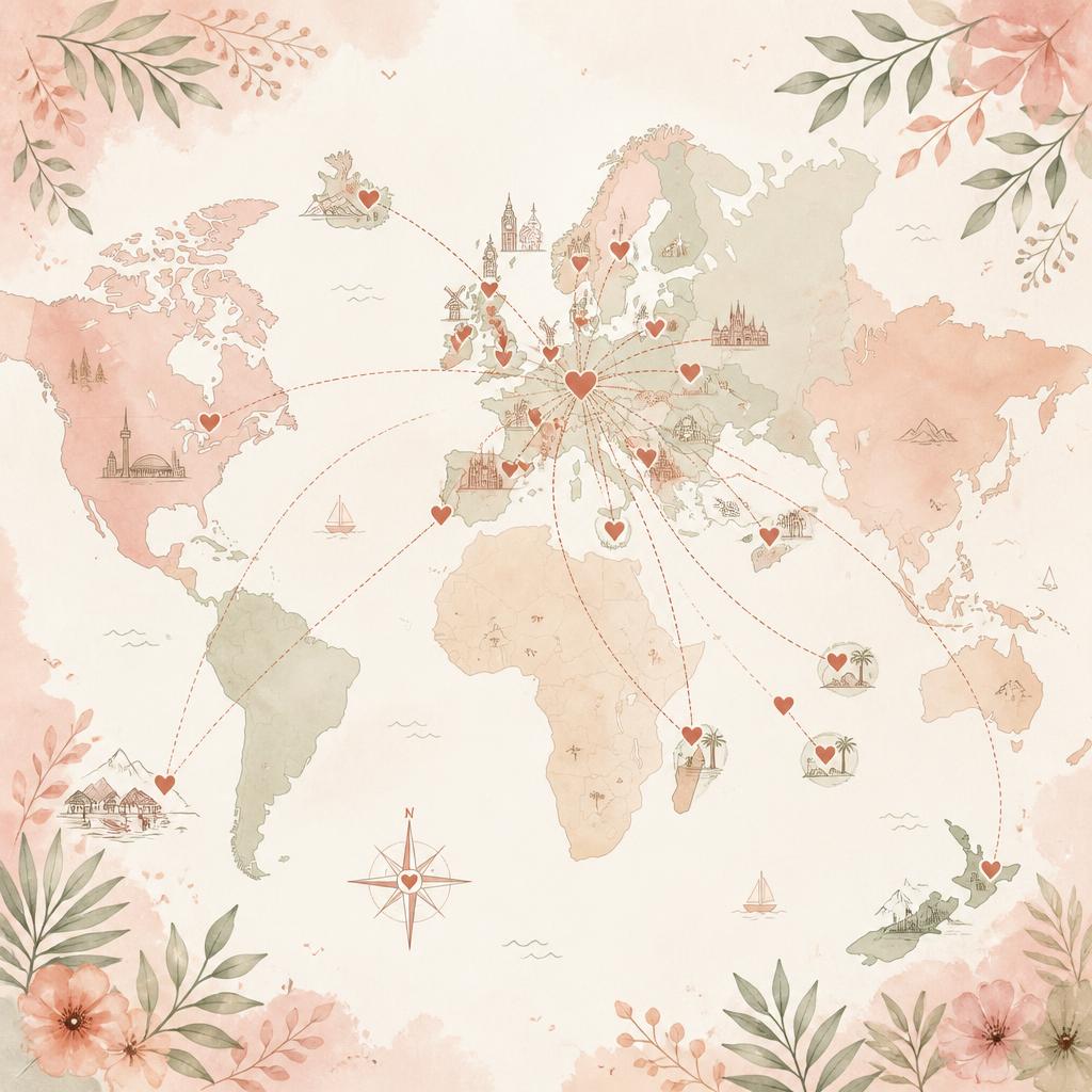 Carte de nos voyages